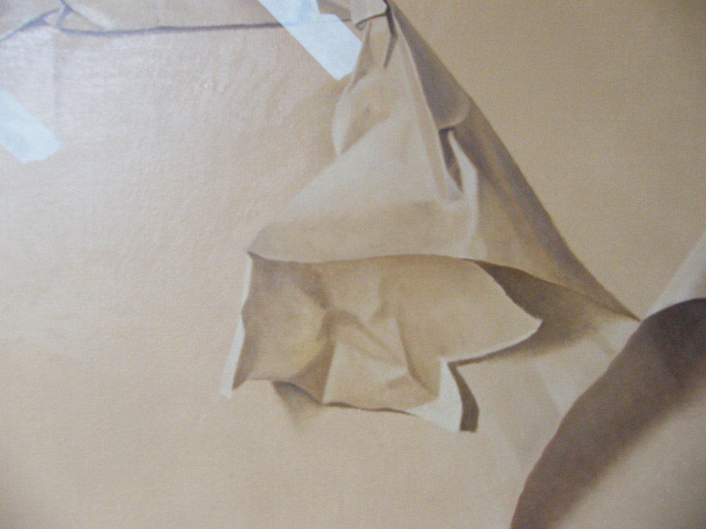 Furto d'artista n°1 2012, olio su tela, diametro cm 90