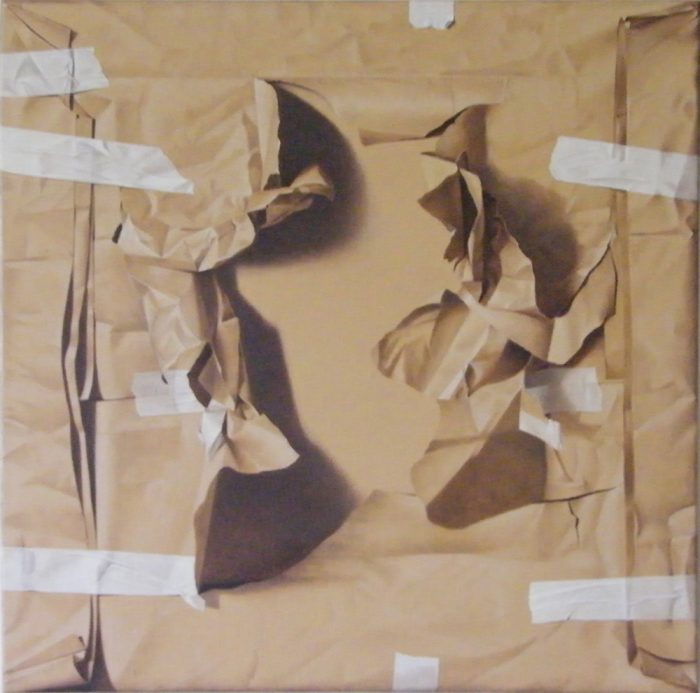 Assenza, 2013, Olio su tela, 80 x 80 cm