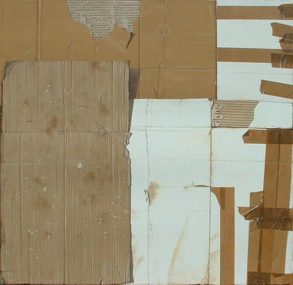 Boxes n°2, 2011, Olio su tela, 100 x 100 cm