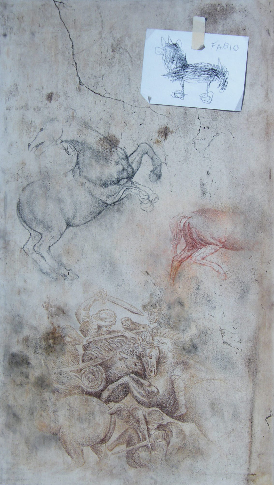 Recupero n°1, 2010, Olio su tavola, 57 x 100 cm