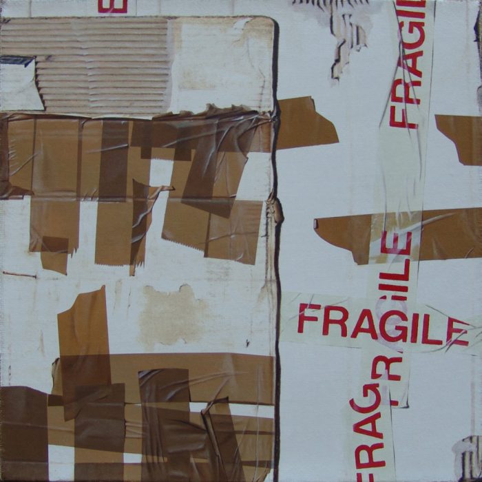 Fragile, 2014, Olio su tela, 50 x 50 cm