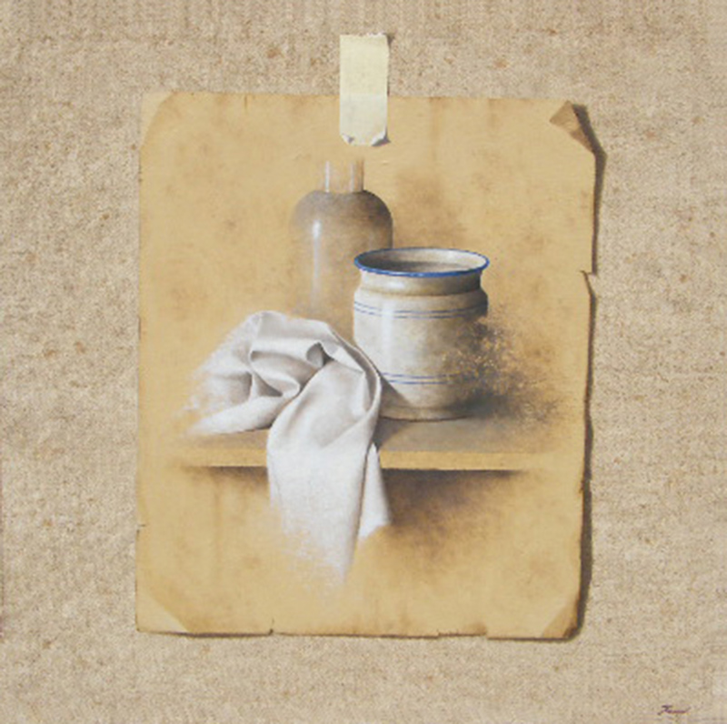 Luce silente, 2008, olio su tela, cm. 80 x 80