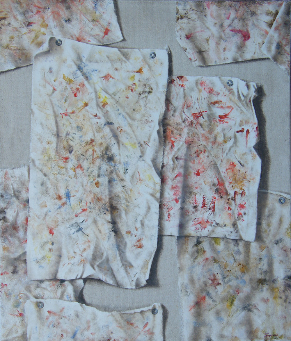 Materia di lavoro, 2006, olio su tela, cm. 60 x 70