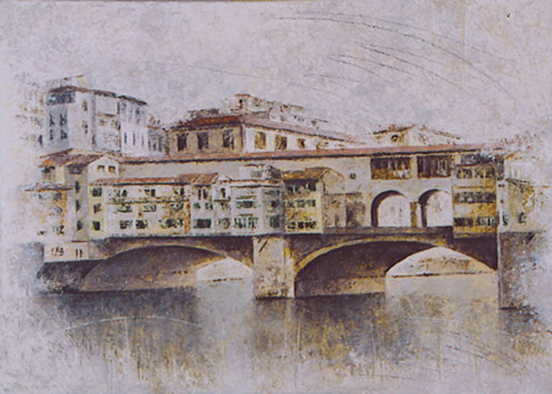 Ponte Vecchio 2001, olio su tela, cm. 70 x 50