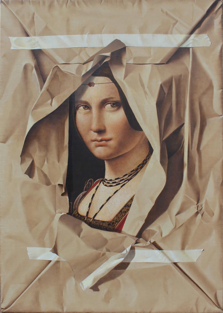 La belle ferronière, 2019, Olio su tela, cm. 46 x 64
