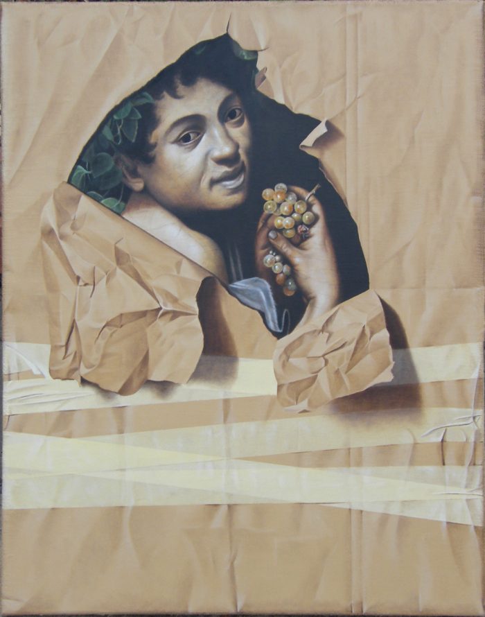 Il bacchino malato, 2013, olio su tela, cm. 52,5 x 66,5