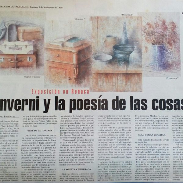 Article and magazines talking about Fabio Inverni