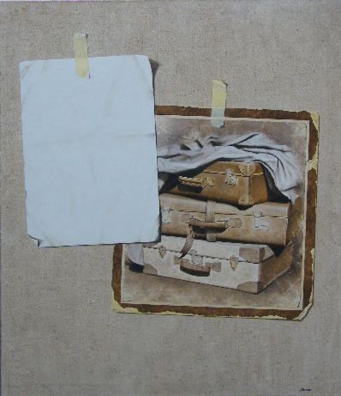 L'incontro, 2008, olio su tela, cm 140 x 130