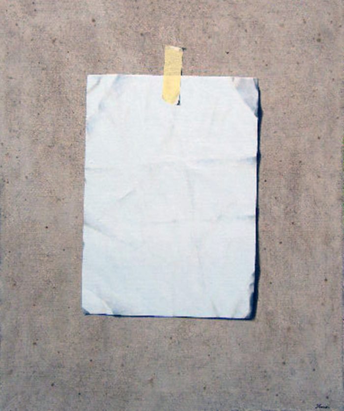 Presenza, 2007, olio su tela, cm. 100 x 120